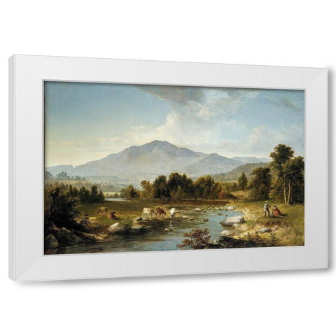 High Point: Shandaken Mountains White Modern Wood Framed Art Print by Durand, Asher Brown