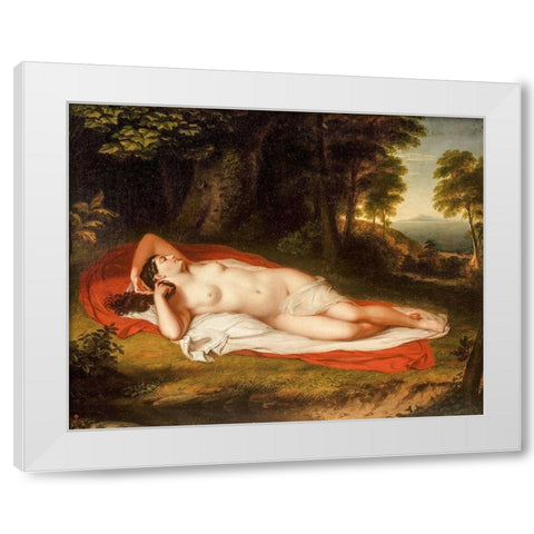 Ariadne White Modern Wood Framed Art Print by Durand, Asher Brown