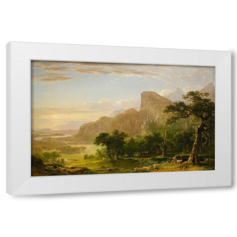 Landscapeâ€”Scene from Thanatopsis White Modern Wood Framed Art Print by Durand, Asher Brown