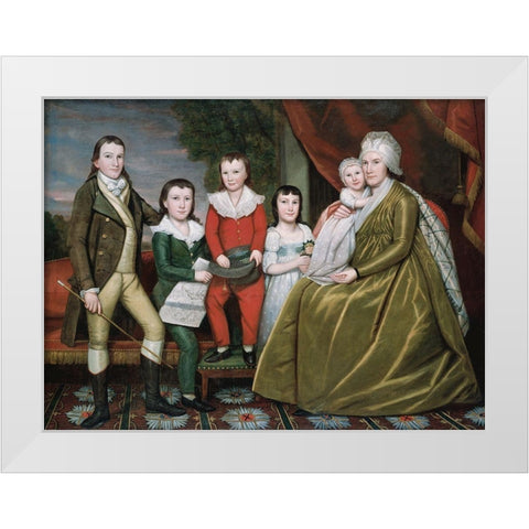 Mrs. Noah Smith and Her Children White Modern Wood Framed Art Print by Earl, RalphÂ 