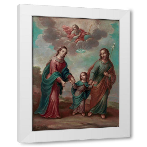 The Return of the Holy Family from Egypt White Modern Wood Framed Art Print by EnrÃ­quez, Nicolas