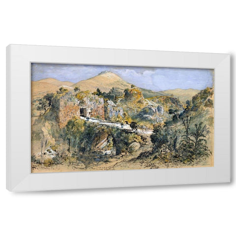 Caesarea Philippi (Banias) White Modern Wood Framed Art Print by Fenn, Harry