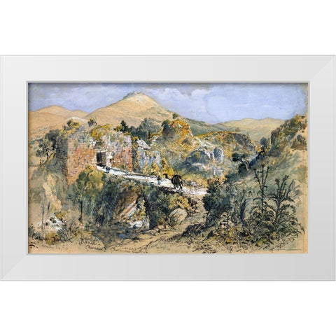 Caesarea Philippi (Banias) White Modern Wood Framed Art Print by Fenn, Harry