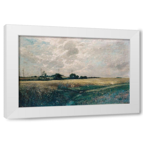 Broad Acres White Modern Wood Framed Art Print by Gay, Edward