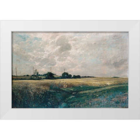 Broad Acres White Modern Wood Framed Art Print by Gay, Edward