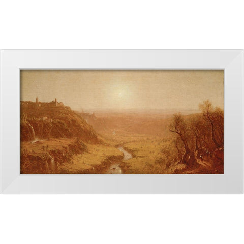 Tivoli White Modern Wood Framed Art Print by Gifford, Sanford Robinson