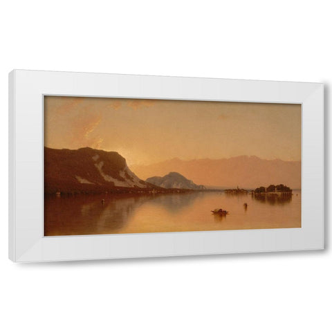 Isola Bella in Lago Maggiore White Modern Wood Framed Art Print by Gifford, Sanford Robinson