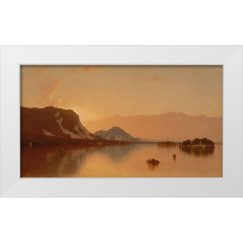 Isola Bella in Lago Maggiore White Modern Wood Framed Art Print by Gifford, Sanford Robinson