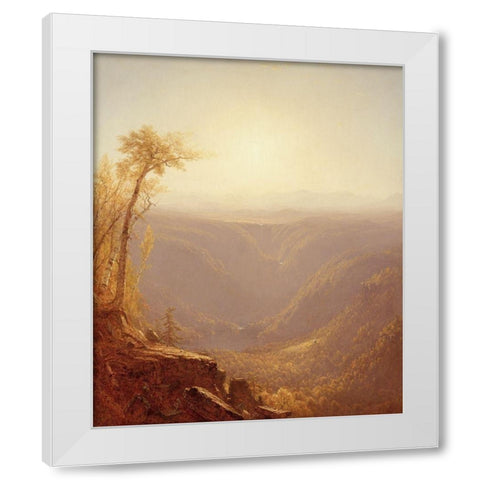 A Gorge in the Mountains (Kauterskill Clove) White Modern Wood Framed Art Print by Gifford, Sanford Robinson