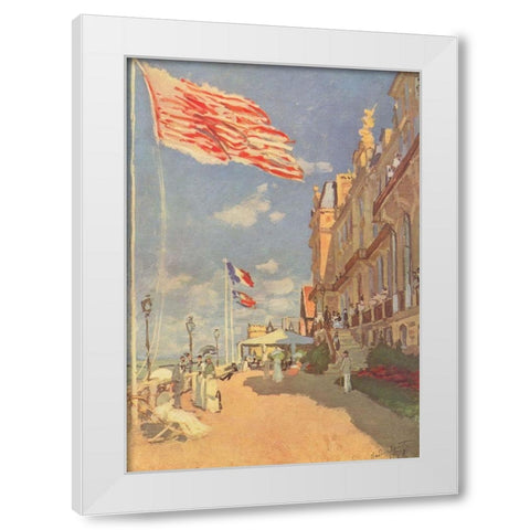Hotel Des Roches NoiresÂ in Trouville White Modern Wood Framed Art Print by Monet, Claude