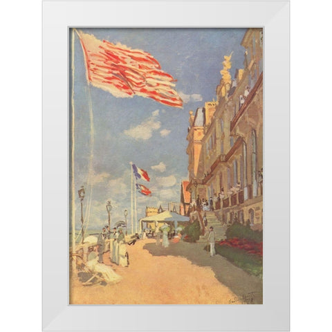 Hotel Des Roches NoiresÂ in Trouville White Modern Wood Framed Art Print by Monet, Claude