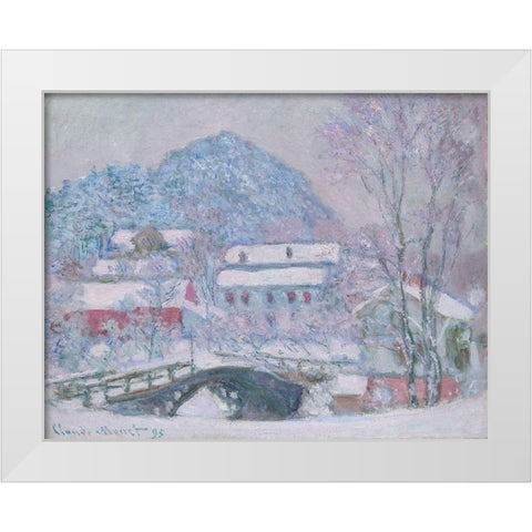 Sandvika, Norway White Modern Wood Framed Art Print by Monet, Claude