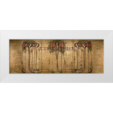 The May Queen White Modern Wood Framed Art Print by Mackintosh, Charles Rennie