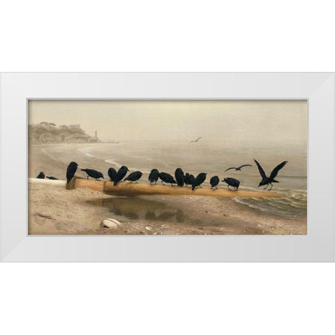 The Wreckers White Modern Wood Framed Art Print by Beard, William Holbrook