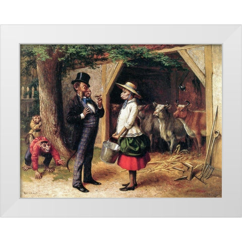 Whos Afraid White Modern Wood Framed Art Print by Beard, William Holbrook