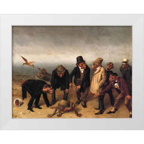 Discovery of Adam White Modern Wood Framed Art Print by Beard, William Holbrook