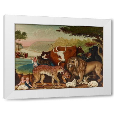 The Peaceable Kingdom  VI White Modern Wood Framed Art Print by Hicks, Edward