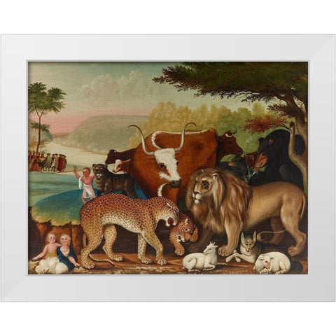 The Peaceable Kingdom  VI White Modern Wood Framed Art Print by Hicks, Edward