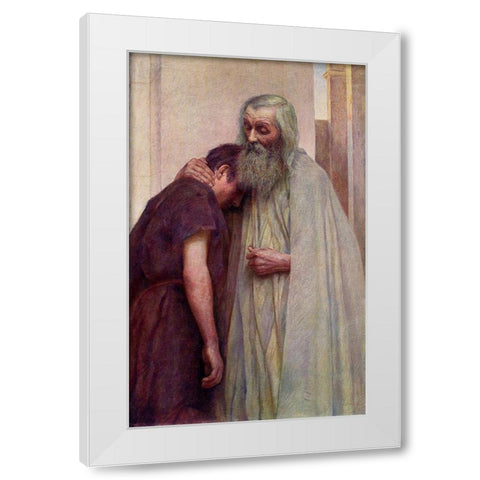 Find Your Way Home White Modern Wood Framed Art Print by Burnand, Eugene