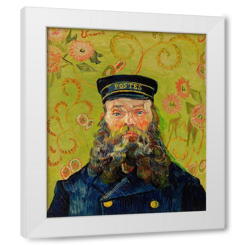 The Postman (Joseph Roulin) (1888) White Modern Wood Framed Art Print by Van Gogh, Vincent