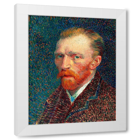 Self-Portrait (1887) White Modern Wood Framed Art Print by Van Gogh, Vincent