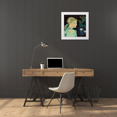 Adeline Ravoux (1890) White Modern Wood Framed Art Print by Van Gogh, Vincent