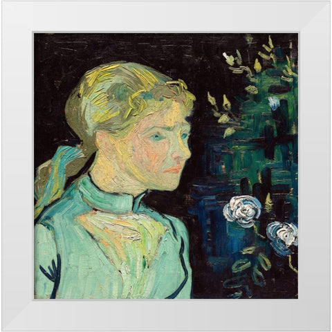 Adeline Ravoux (1890) White Modern Wood Framed Art Print by Van Gogh, Vincent
