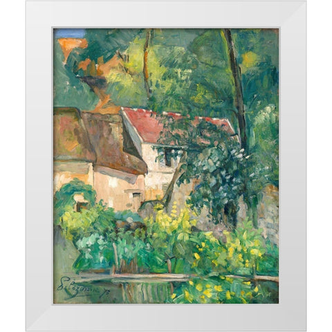 House of PÃ¨re Lacroix White Modern Wood Framed Art Print by Cezanne, Paul