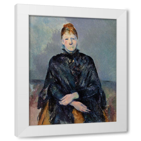 Madame CÃ©zanne White Modern Wood Framed Art Print by Cezanne, Paul