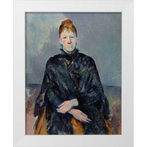 Madame CÃ©zanne White Modern Wood Framed Art Print by Cezanne, Paul