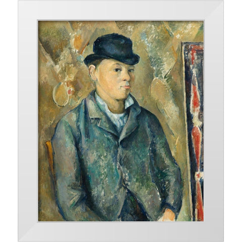 The Artists Son, Paul White Modern Wood Framed Art Print by Cezanne, Paul