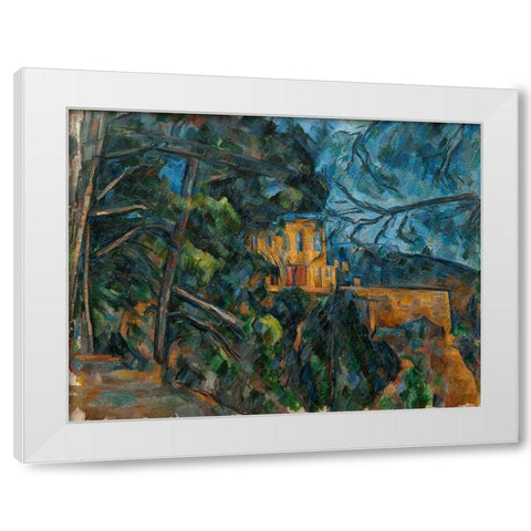 ChÃ¢teau Noir White Modern Wood Framed Art Print by Cezanne, Paul