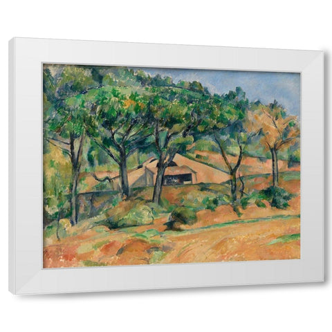 House in Provence White Modern Wood Framed Art Print by Cezanne, Paul