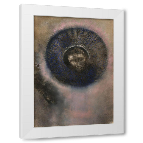 Head within an Aureole White Modern Wood Framed Art Print by Redon, Odilon