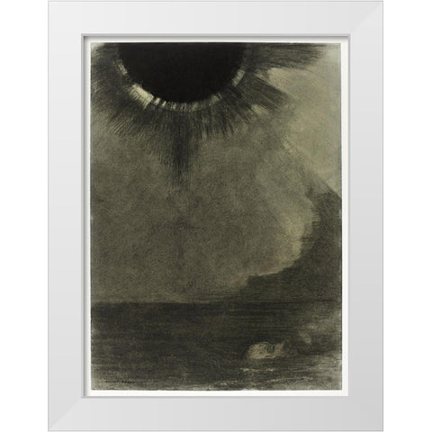 The Walleye White Modern Wood Framed Art Print by Redon, Odilon