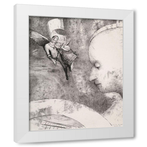 The Celestial Art White Modern Wood Framed Art Print by Redon, Odilon