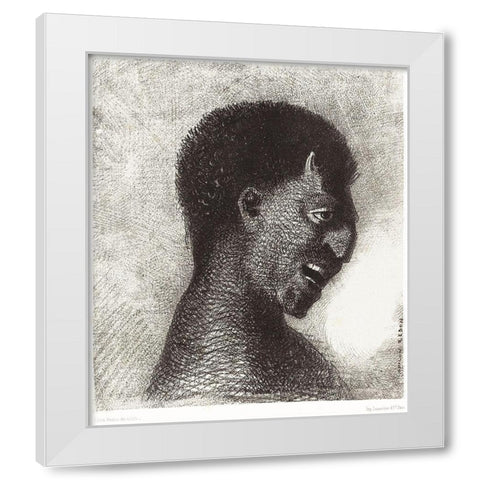 The Satyr with the Cynical SmileÂ  White Modern Wood Framed Art Print by Redon, Odilon