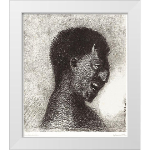 The Satyr with the Cynical SmileÂ  White Modern Wood Framed Art Print by Redon, Odilon