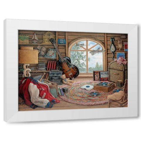 Attic Treasures White Modern Wood Framed Art Print by Kruskamp, Janet