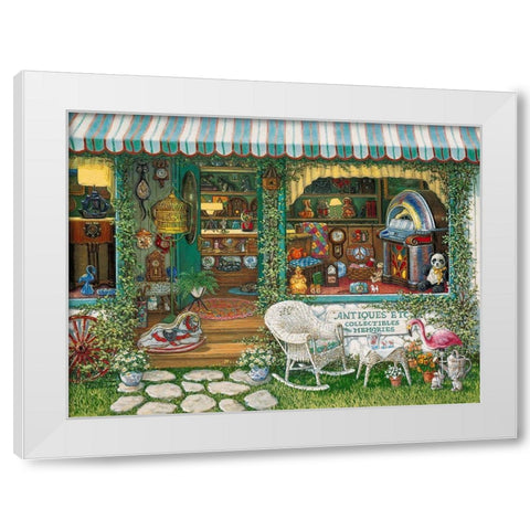 Antiques, Etc. White Modern Wood Framed Art Print by Kruskamp, Janet