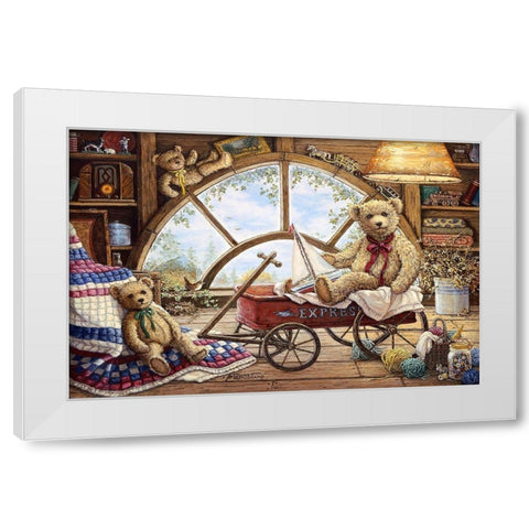 Remembering Yesterday White Modern Wood Framed Art Print by Kruskamp, Janet