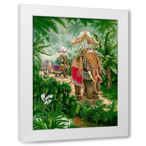 Festival Bound White Modern Wood Framed Art Print by Kruskamp, Janet