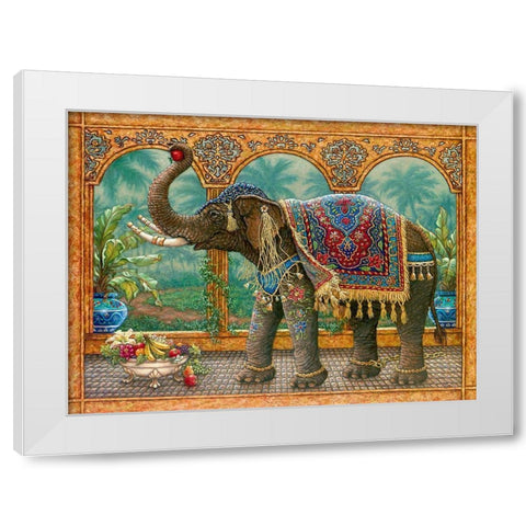 Rajahs Feast White Modern Wood Framed Art Print by Kruskamp, Janet