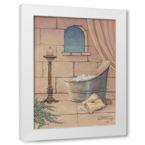 Medieval Bath White Modern Wood Framed Art Print by Kruskamp, Janet
