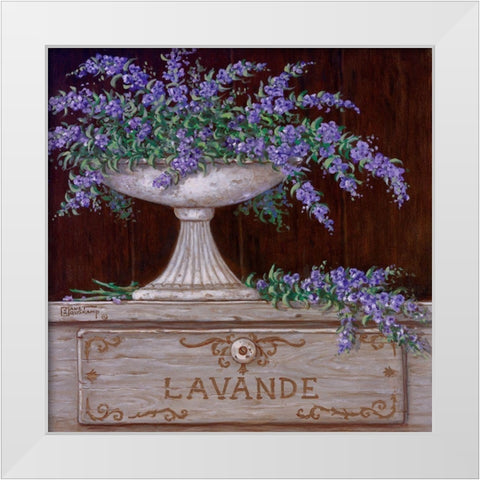 Paquet de Lavande White Modern Wood Framed Art Print by Kruskamp, Janet