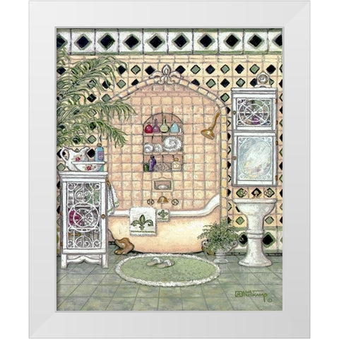 Elegant Bath VI White Modern Wood Framed Art Print by Kruskamp, Janet