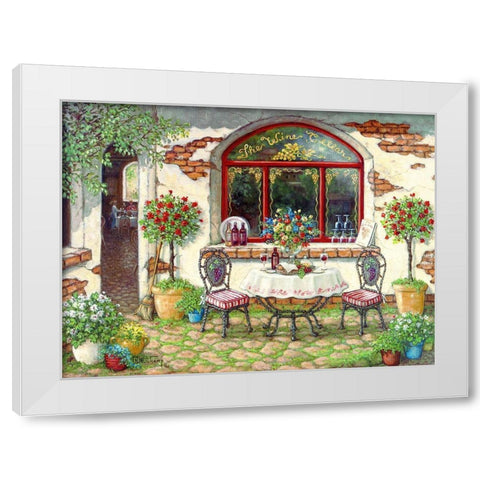 The Wine Cellar White Modern Wood Framed Art Print by Kruskamp, Janet