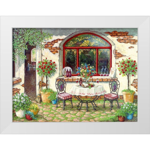 The Wine Cellar White Modern Wood Framed Art Print by Kruskamp, Janet