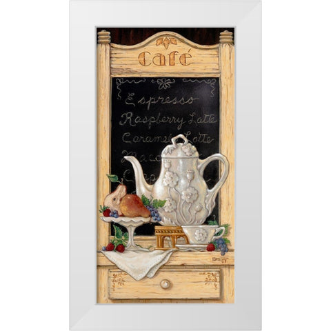 Coffee and Fruit II White Modern Wood Framed Art Print by Kruskamp, Janet