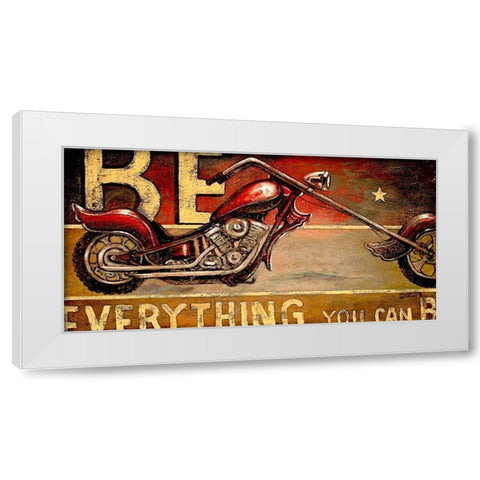 Be Everything White Modern Wood Framed Art Print by Kruskamp, Janet
